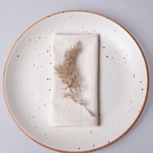 White Khadi Napkin Green Tailor